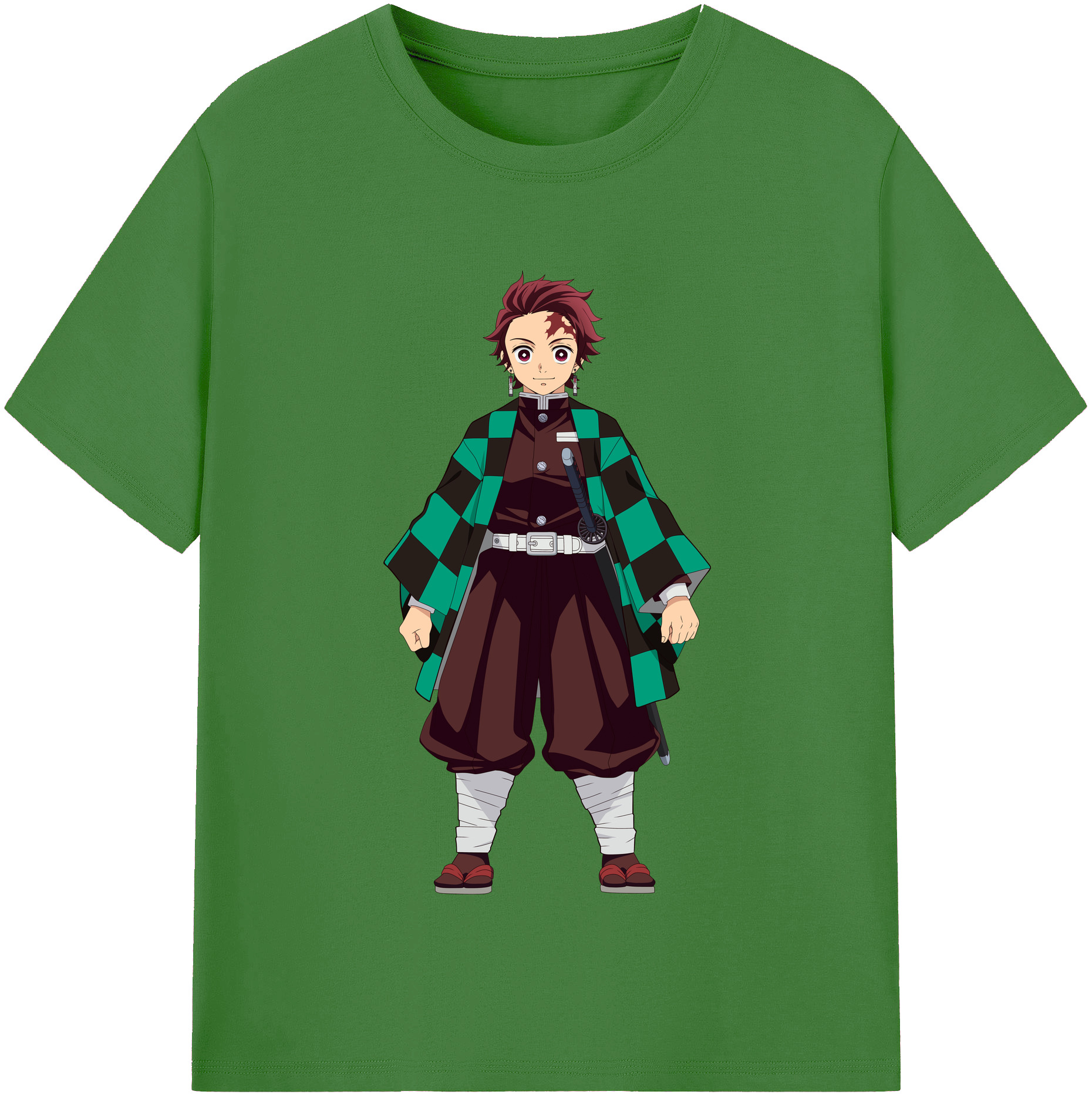 （画像用） 鬼滅の刃 竈門 炭治郎／かまど たんじろう Kamado Tanjirou レディースカジュアルプリントTシャツ（綿100％）